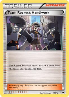 Uncommon Pokémon card Team Rocket's Handiwork 112/124 from Fates Collide expansion