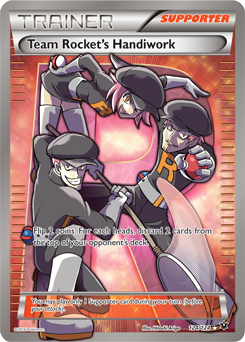 Full Art Trainer Pokémon card Team Rocket's Handiwork 124/124 from Fates Collide expansion