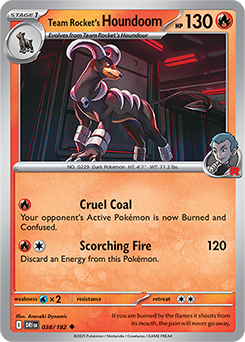 Uncommon Pokémon card Team Rocket's Houndoom 38/182 from Destined Rivals expansion