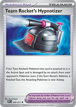 Carte Pokémon Peu commune Hypnotiseur de la Team Rocket 206/217 de la série Héros Transcendants