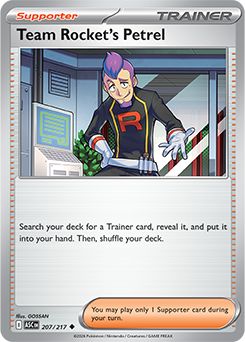 Carte Pokémon Peu commune Lambda de la Team Rocket 207/217 de la série Héros Transcendants