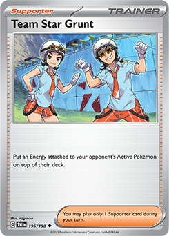 Uncommon Pokémon card Team Star Grunt 195/198 from Scarlet & Violet expansion