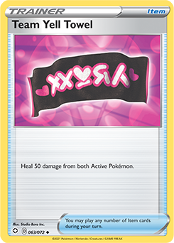 Team Yell Towel 063/072 Pokémon card from Shining Fates for sale at best price