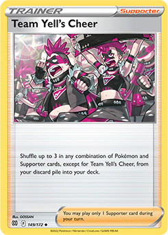 Team Yell's Cheer 149/172 Pokémon card from Brilliant Stars for sale at best price