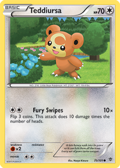 Teddiursa 75/101 Pokémon card from Plasma Blast for sale at best price