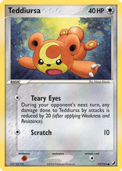 Teddiursa 77/115 Pokémon card from Ex Unseen Forces for sale at best price