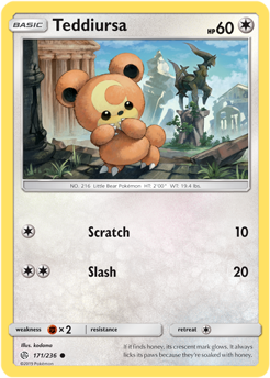 Teddiursa 171/236 Pokémon card from Cosmic Eclipse for sale at best price