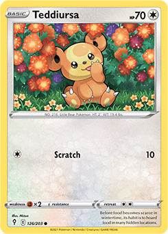 Teddiursa 126/203 Pokémon card from Evolving Skies for sale at best price