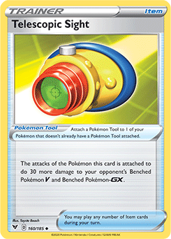 Uncommon Pokémon card Telescopic Sight 160/185 from Vivid Voltage expansion