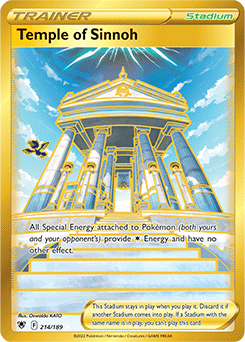 Gold Item Pokémon card Temple of Sinnoh 214/189 from Astral Radiance expansion
