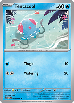 Tentacool 72/165 Pokémon card from 151 for sale at best price