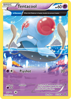 Uncommon Pokémon card Tentacool 71/160 from Primal Clash expansion