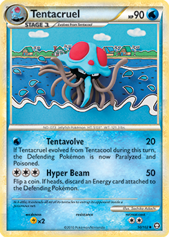 Uncommon Pokémon card Tentacruel 50/102 from Triumphant expansion