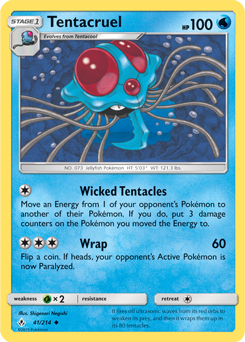 Uncommon Pokémon card Tentacruel 41/214 from Unbroken Bonds expansion
