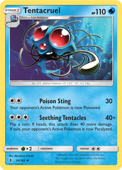 Tentacruel 24/145 Pokémon card from Guardians Rising for sale at best price