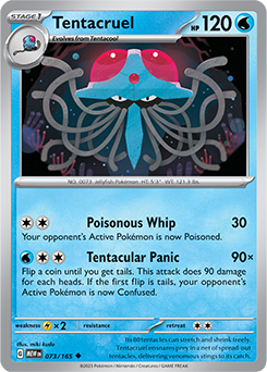 Uncommon Pokémon card Tentacruel 73/165 from 151 expansion