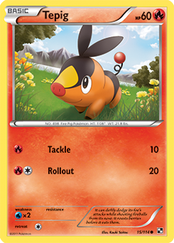 Tepig 15/114 Pokémon card from Black & White for sale at best price