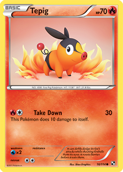 Tepig 16/114 Pokémon card from Black & White for sale at best price