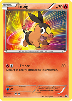 Tepig BW02 Pokémon card from Back & White Promos for sale at best price