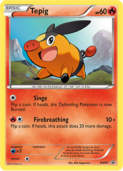 Tepig BW07 Pokémon card from Back & White Promos for sale at best price