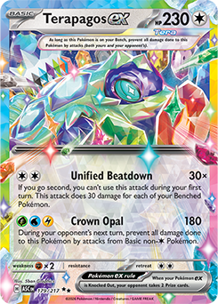 Double rare Pokémon card Terapagos ex 179/217 from Ascended Heroes expansion