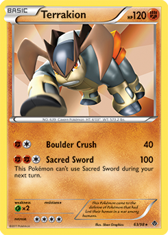 Terrakion 63/98 Pokémon card from Emerging Powers for sale at best price