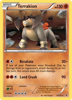 Terrakion 73/101 Pokémon card from Noble Victories for sale at best price