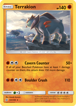 Terrakion 122/236 Pokémon card from Unified Minds for sale at best price