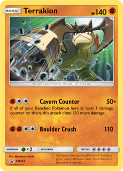 Carte Pokémon Terrakion SM223 de la série Promos Soleil et Lune en vente au meilleur prix