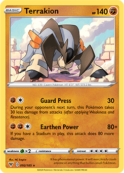 Terrakion 092/185 Pokémon card from Vivid Voltage for sale at best price