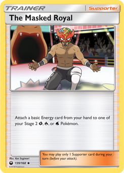 Uncommon Pokémon card The Masked Royal 139/168 from Celestial Storm expansion