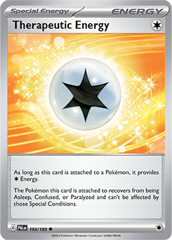Uncommon Pokémon card Therapeutic Energy 193/193 from Paldea Evolved expansion