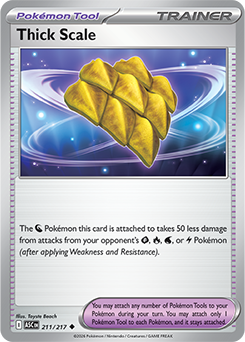 Uncommon Pokémon card Thick Scale 211/217 from Ascended Heroes expansion