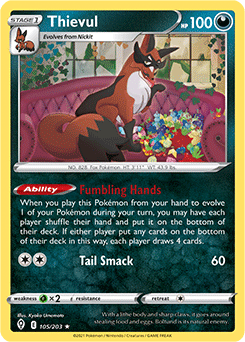 Thie Vul 105/203 Pokémon card from Evolving Skies for sale at best price