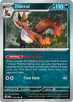 Thievul 120/182 Pokémon card from Paradox Rift for sale at best price