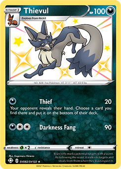 Thievul SV082/SV122 Pokémon card from Shining Fates for sale at best price