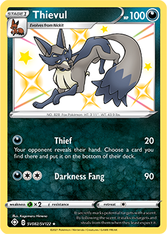 Shining Pokémon Pokémon card Thievul SV082/SV122 from Shining Fates expansion