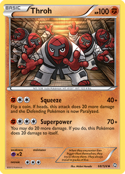 Uncommon Pokémon card Throh 68/124 from Dragons Exalted expansion