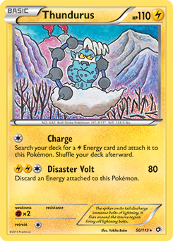 Carte Pokémon Thundurus 50/113 de la série Legendary Treasures en vente au meilleur prix