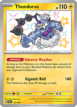 Thundurus 139/91 Pokémon card from Paldean fates for sale at best price