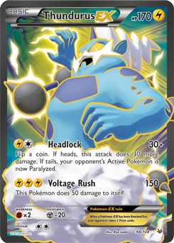 Thundurus EX 98/108 Pokémon card from Roaring Skies for sale at best price
