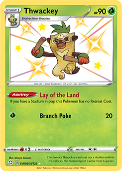 Shining Pokémon Pokémon card Thwackey SV005/SV122 from Shining Fates expansion