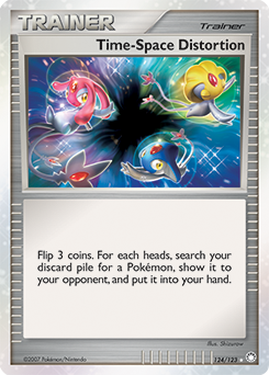 Secret Holo Pokémon card Time-Space Distortion 124/123 from Mysterious Treasures expansion