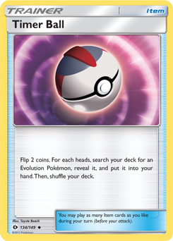 Timer Ball 134/149 Pokémon card from Sun & Moon for sale at best price