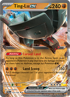 Double rare Pokémon card Ting-Lu ex 127/193 from Paldea Evolved expansion