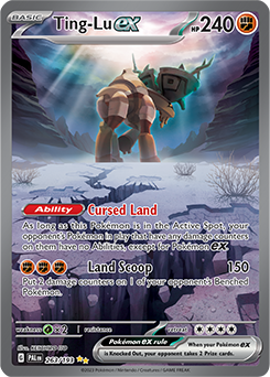 Special illustration rare Pokémon card Ting-Lu ex 263/193 from Paldea Evolved expansion