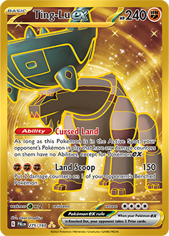 Hyper rare Pokémon card Ting-Lu ex 275/193 from Paldea Evolved expansion