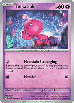 Tinkatink 82/182 Pokémon card from Paradox Rift for sale at best price