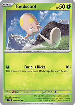 Common Pokémon card Toedscool 024/198 from Scarlet & Violet expansion