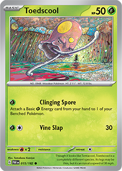 Toedscool 15/182 Pokémon card from Paradox Rift for sale at best price
